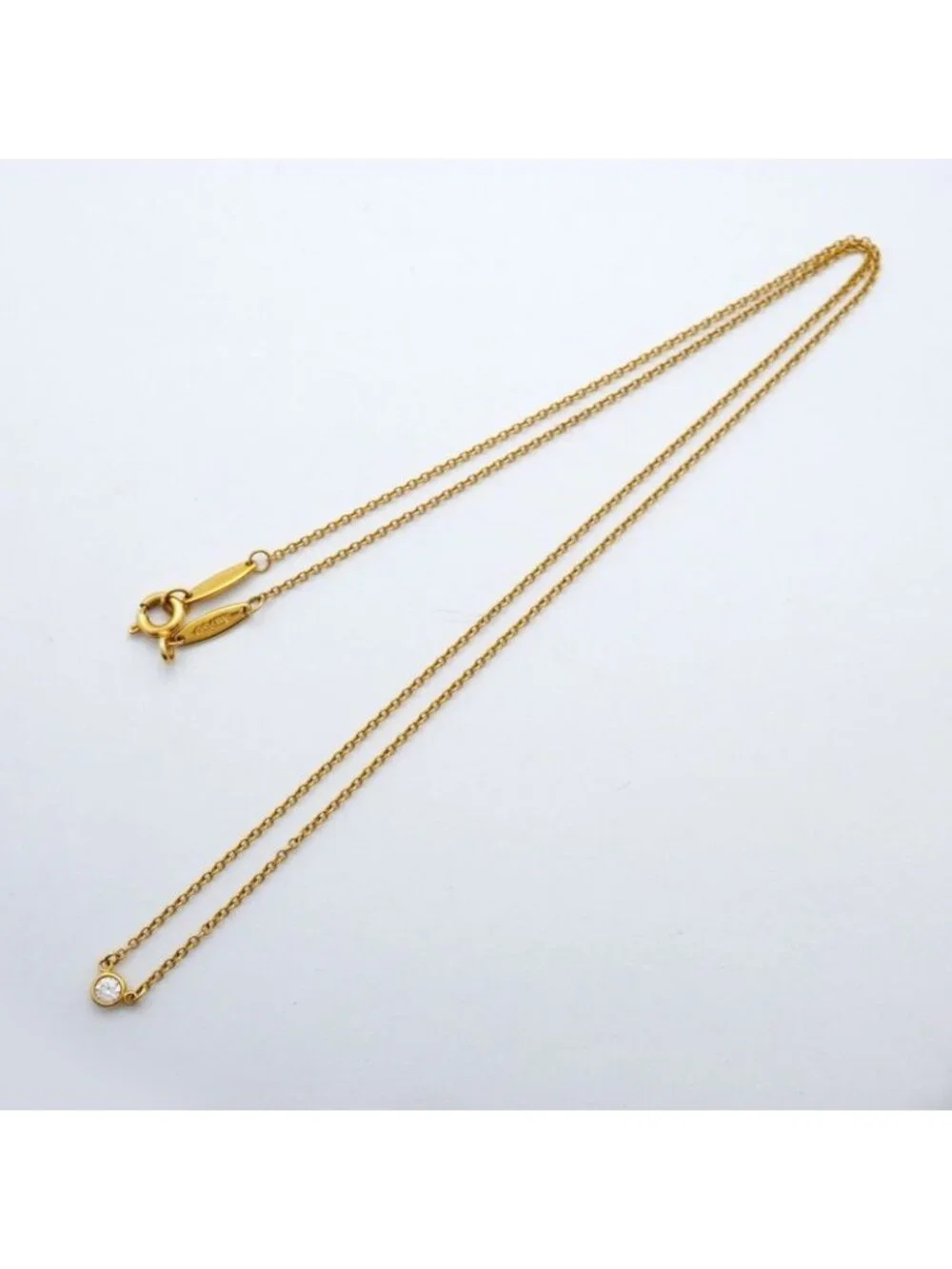 ★SOLD★ Tiffany & Co Necklace by the Yard 18k Yellow Gold Diamond - Picture 3 of 8